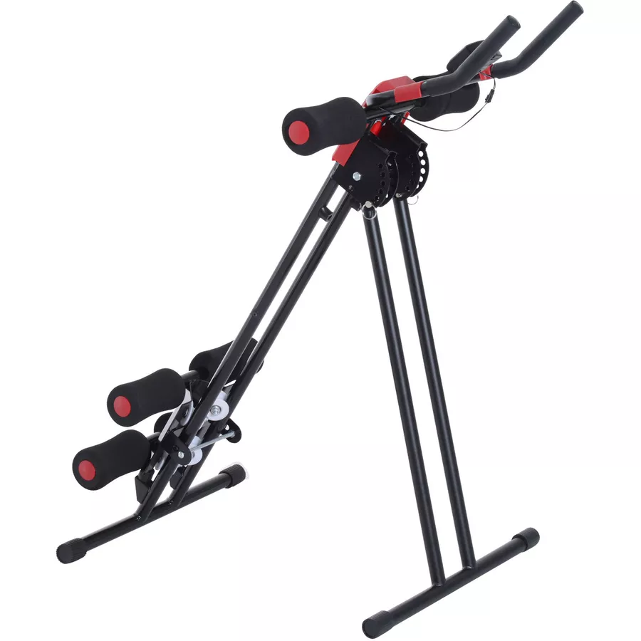 HOMCOM Bauchtrainer mit LED Display schwarz, rot
