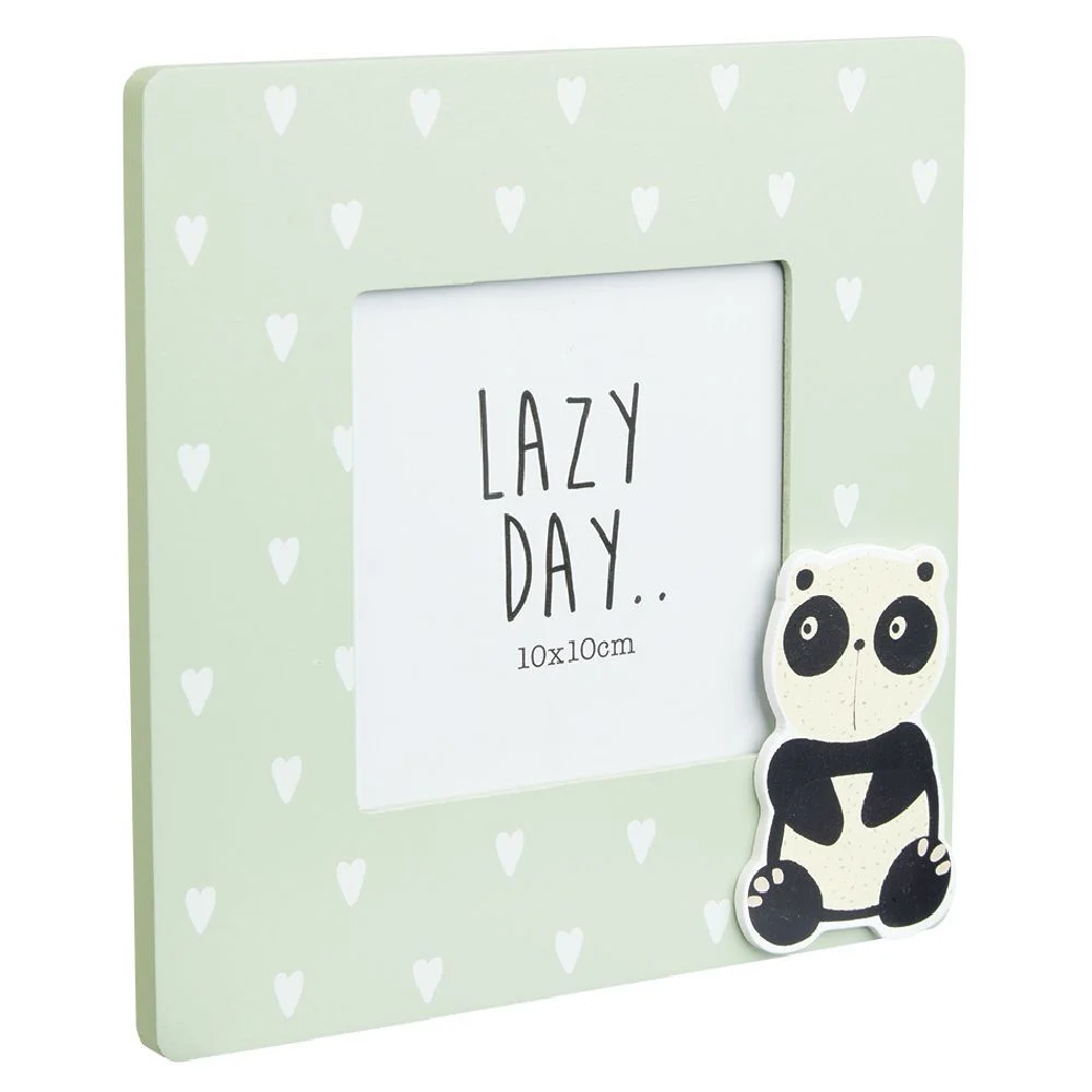 Cadre photo enfant décor animal en bois