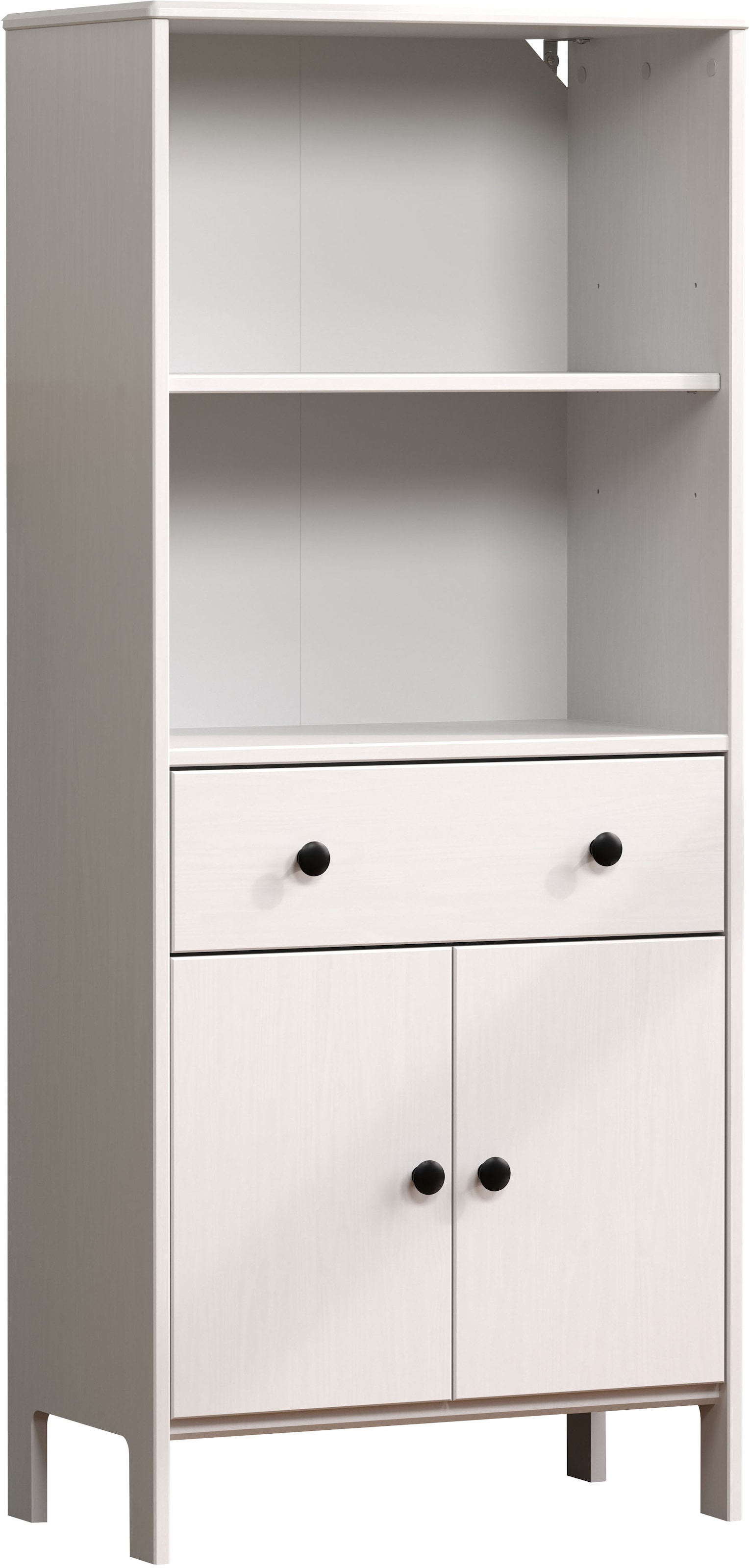 welltime Midischrank »Kall« 1 Stk. tlg. Breites Badregal aus Kiefer-Massivholz - Weiss oder Braun lackiert