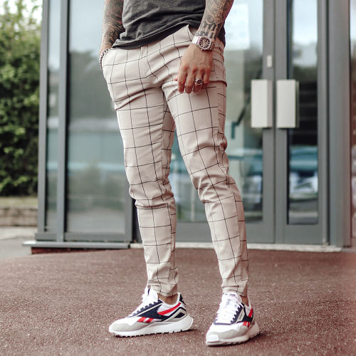 Pantalon A Carreaux 1719 Beige