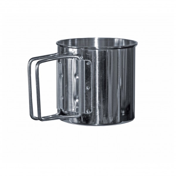 Basic Nature - Tasse en inox avec anses pliables