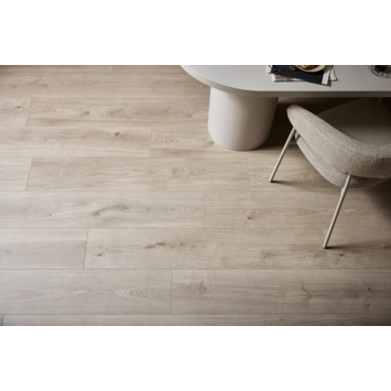 vtwonen click PVC EVC Oat rechte stroken beige houtlook incl. geïntegreerde ondervloer