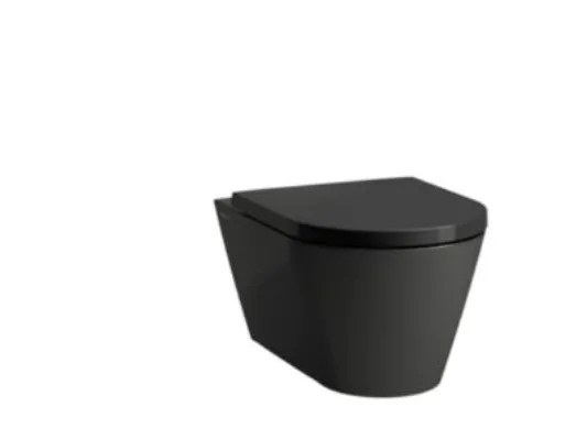 [OUTLET] - Kartell by Laufen hængeskål - sort højglans rimless hængeskål - Uden sæde
