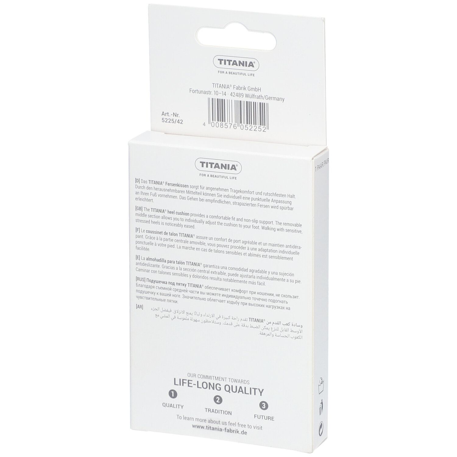 TITANIA® Fersenkissen Schuhgröße 36 - 42