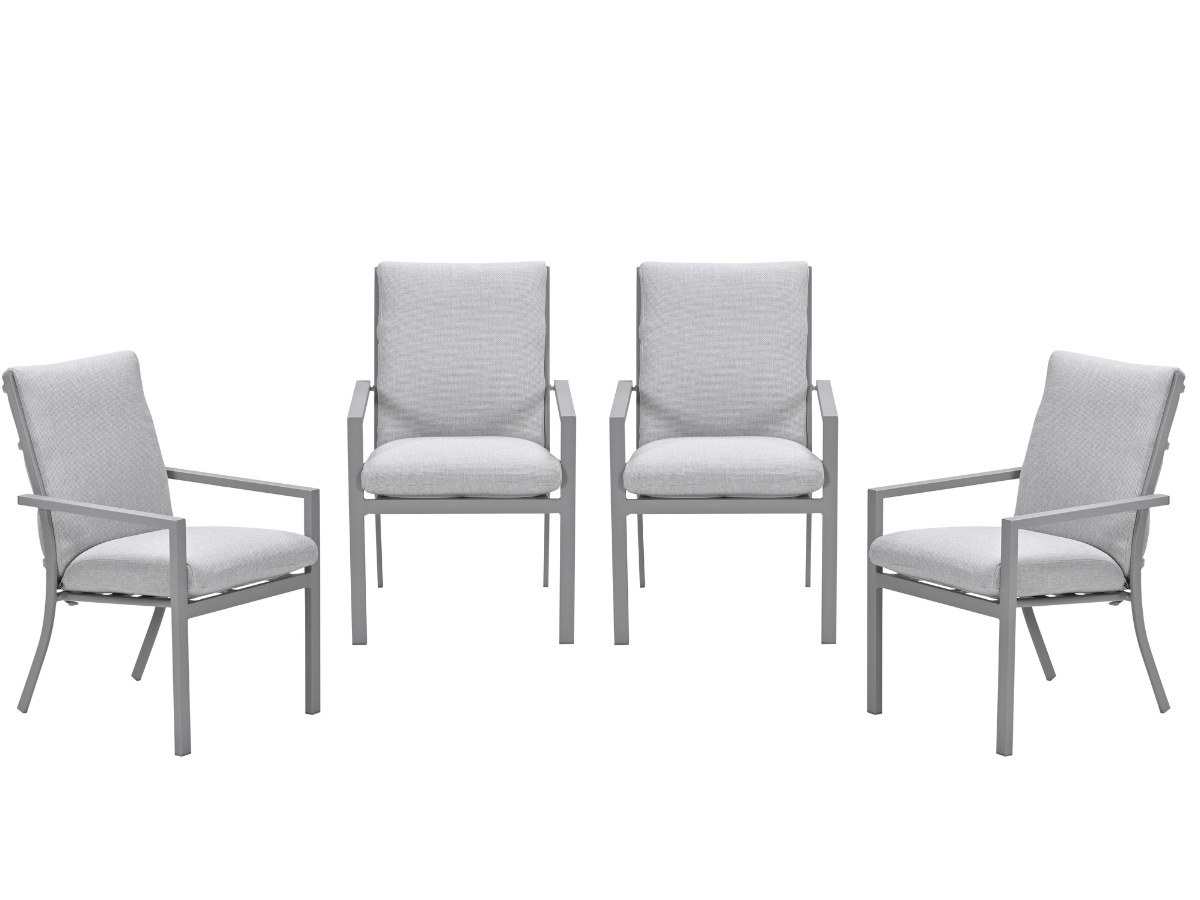 Garden Impressions Sergio Taupe tuinstoel - Set van 4