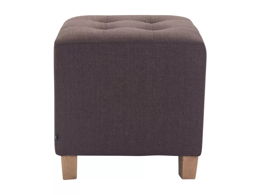 Tabouret - Tissu & Bois - Marron - Pharao
