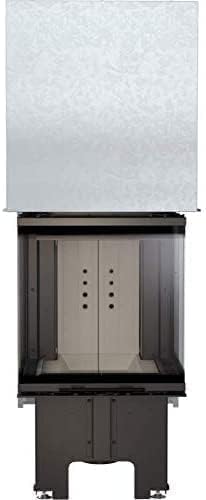 KRATKI Kamineinsatz NBC | Heizeinsatz 8kW | 147 x 57,6 cm | Eckkamin mit dreiseitiger Feuersicht | Doppeltüröffnungssystem Guillotine nach Links & rechts | 2.BimSchV 15a B-Vg | Ideal für Zuhause