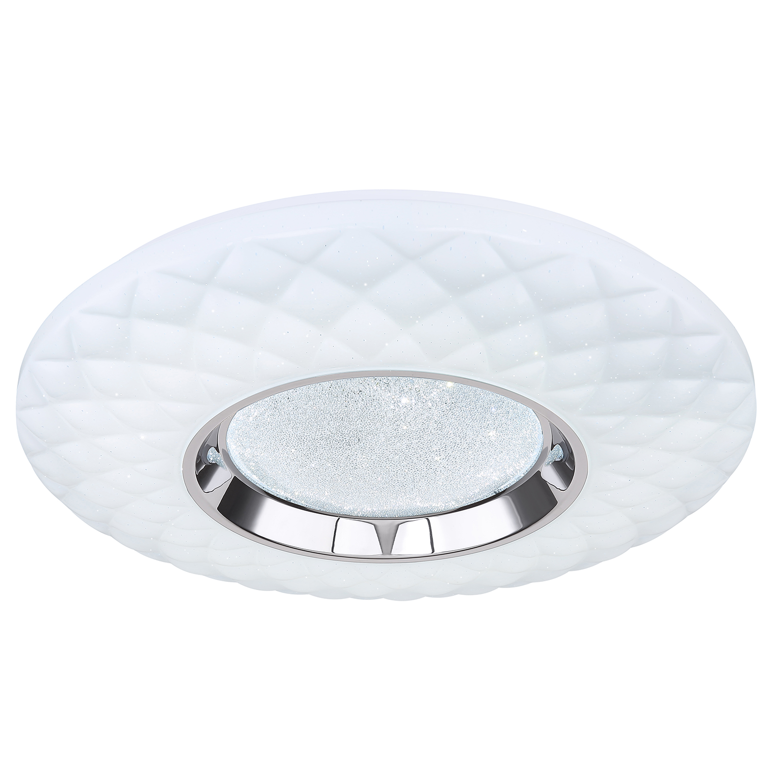 LED-Deckenleuchte - weiß-chrom - dimmbar - SmartHome