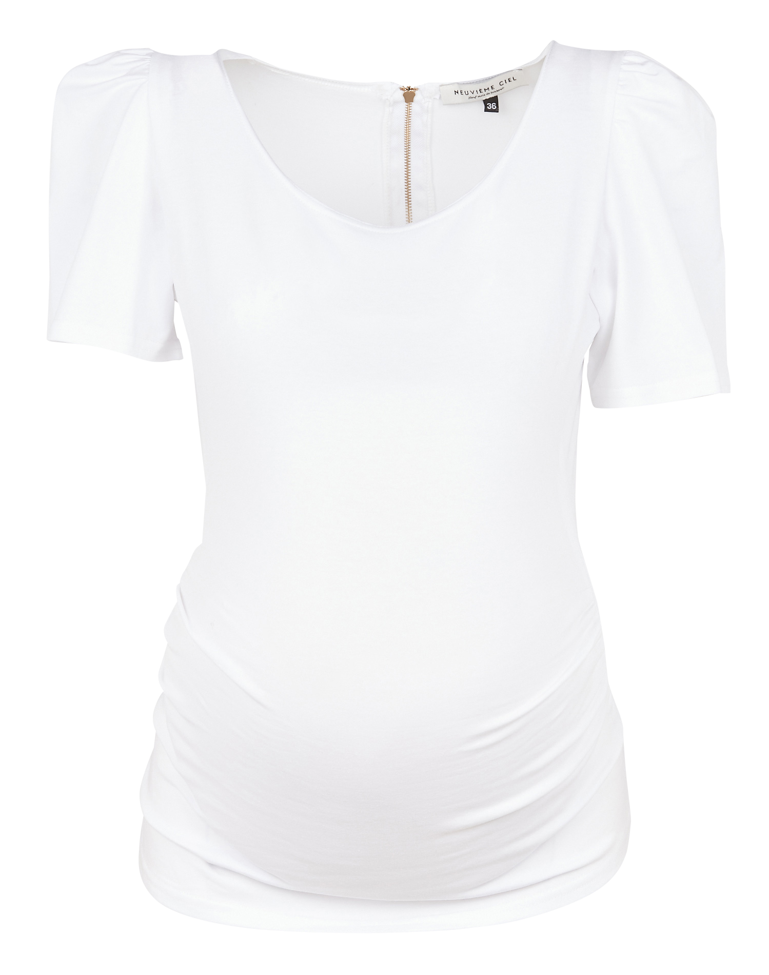 AGAFAY - Tee-shirt col rond en coton | Blanc