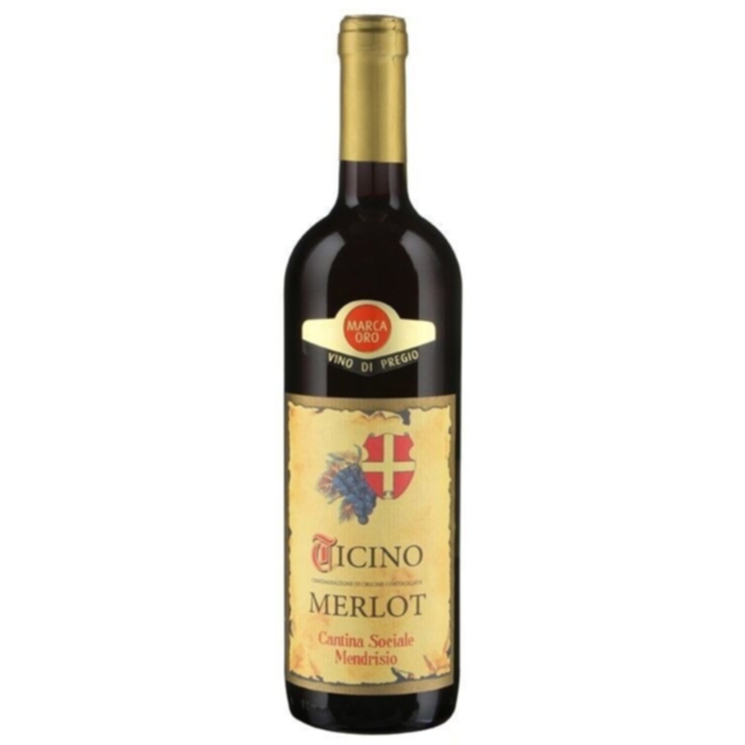 Ticino DOC Merlot Marca Oro Cantina Sociale Mendrisio -75cl