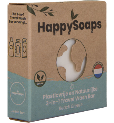 Happysoaps 3-In-1 Travel Wash Beach (40 gr)