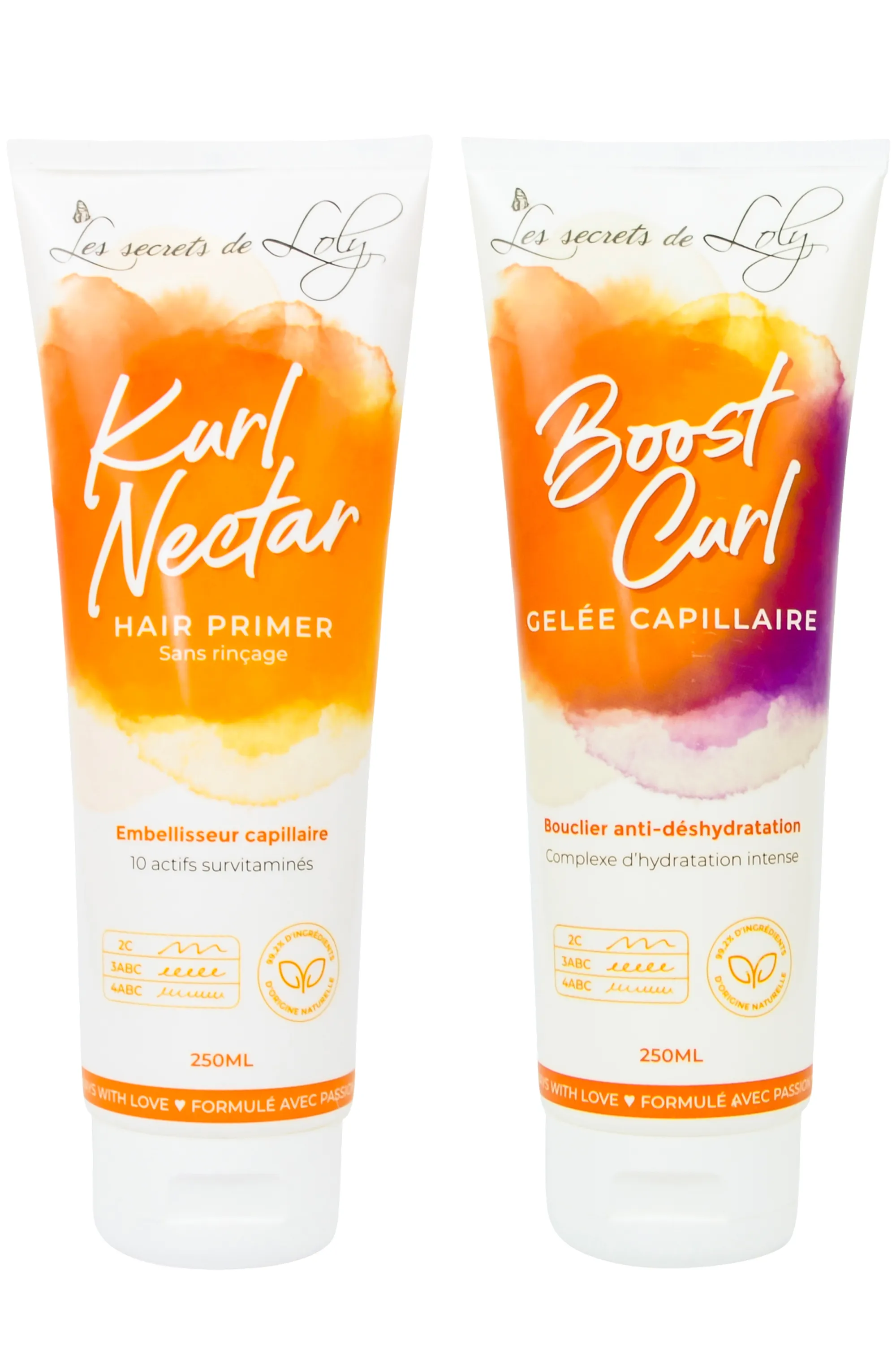 Les Secrets de Loly Duo de soins sans rinçage pour cheveux secs et bouclés-500 ml
