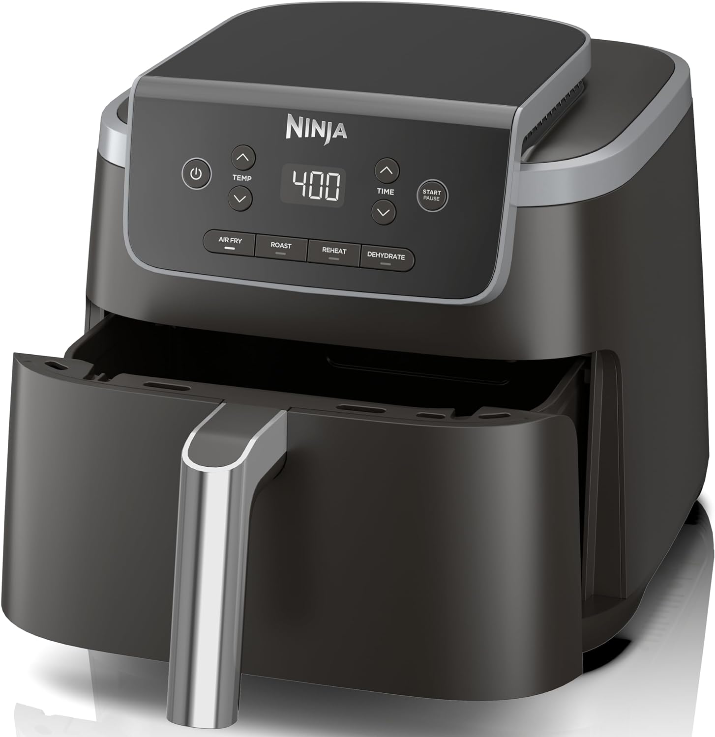 Ninja AF141 – Friteuse à air comprimé Pro 4 en 1 avec capacité de 5 litres, friture à air, rôti, réchauffement, déshydratation, technologie Air Crisp avec 400 °C pour des résultats chauds et