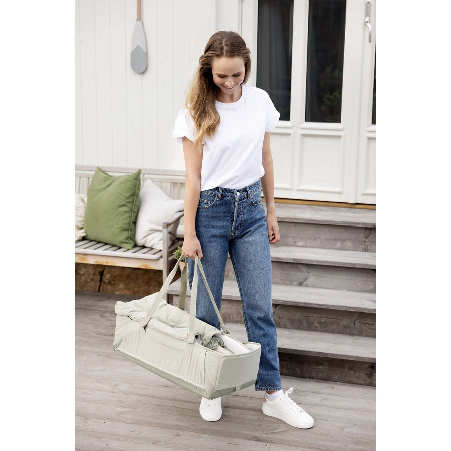Voksi® Carry Me Fußsack MistyGreen Cream