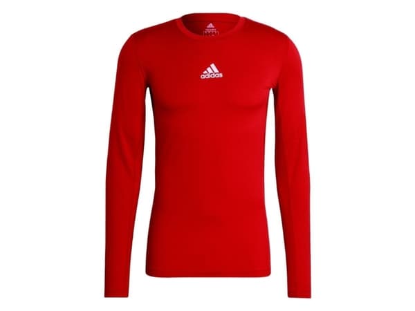 adidas Men's Compression Long Sleeve Tee T-Shirt Red GU7336 S