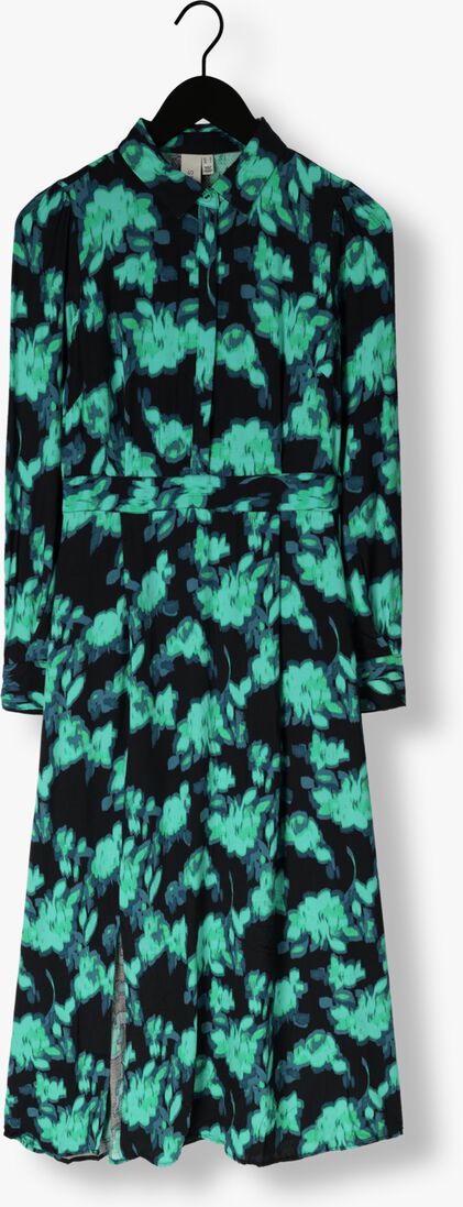 Y.A.S. zwarte y.a.s. midi jurk yasflair ls long shirt dress s.