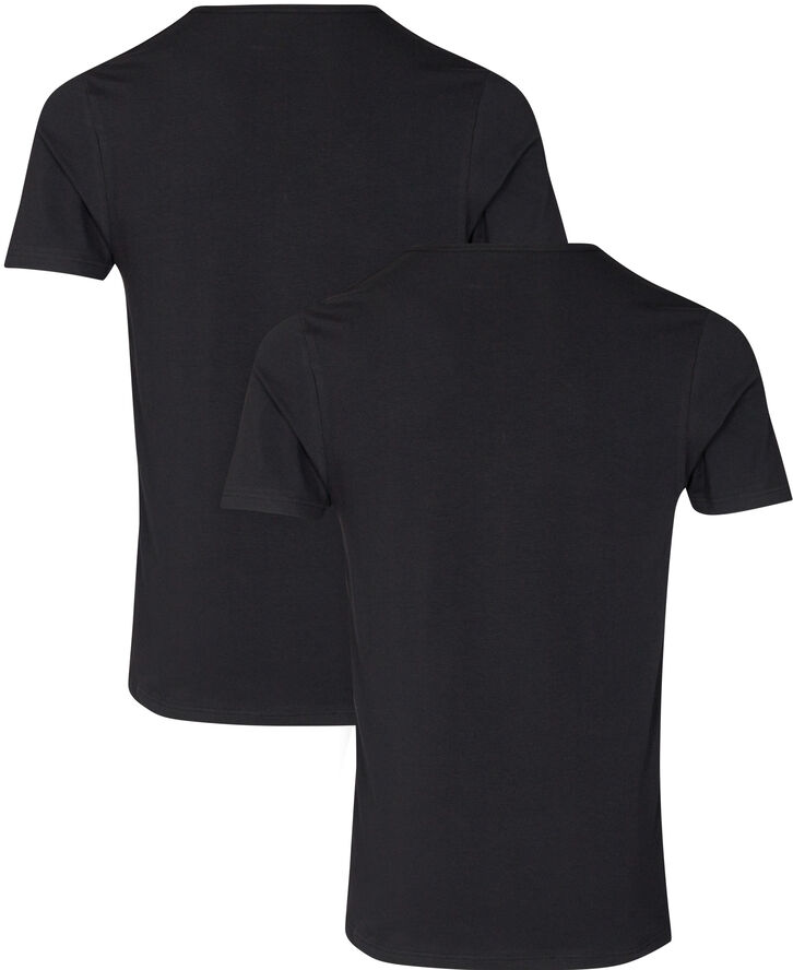 JBS JBS 2-pack t-shirt V-neck GOTS Sort