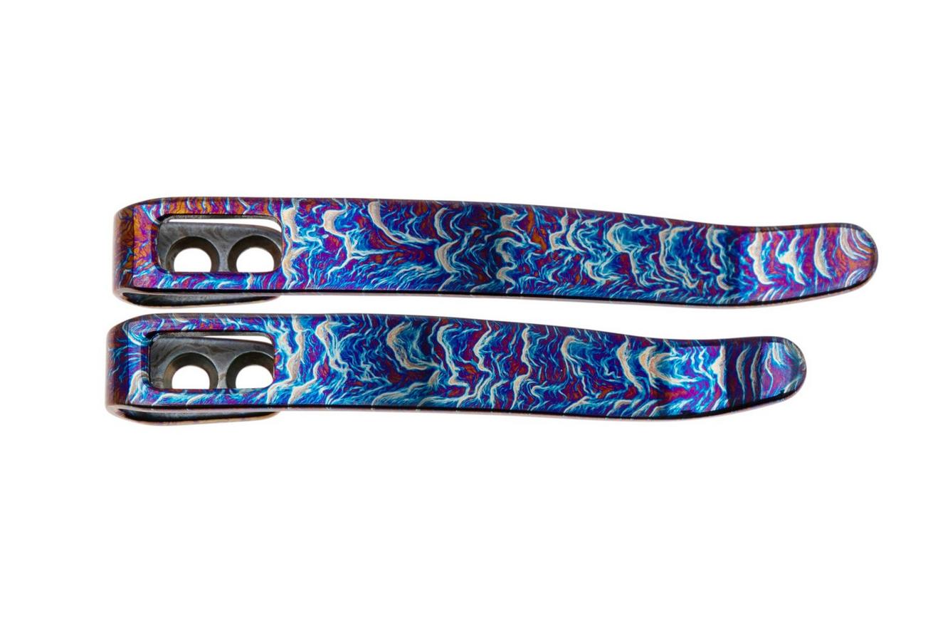 Civivi 2x Pocketclip Flamed Titanium T002A zonder schroeven