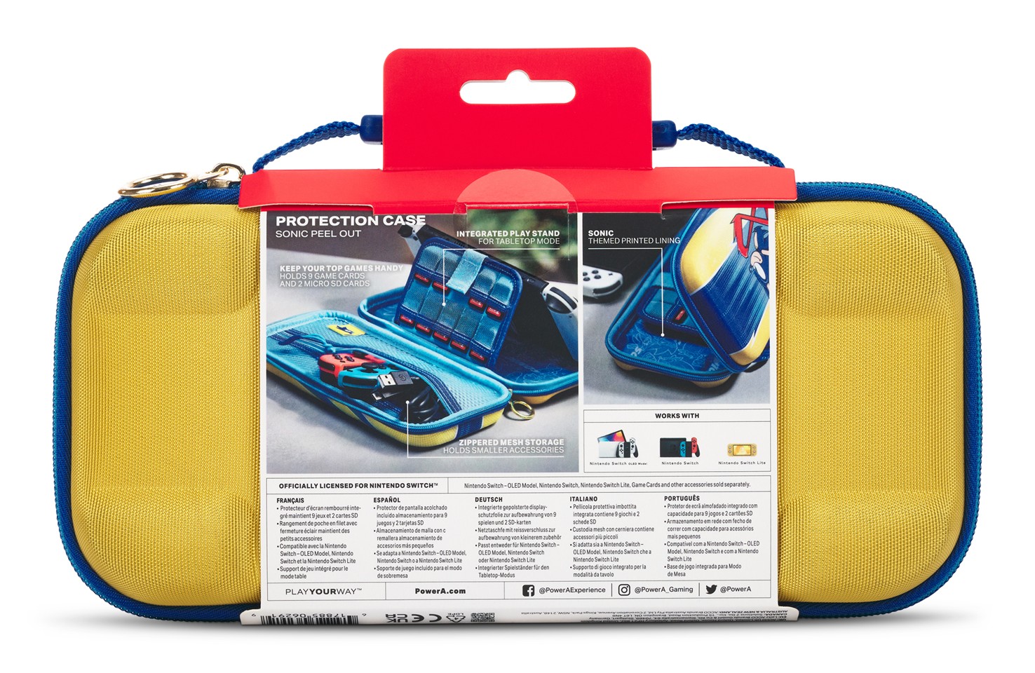 PowerA Protection Case Nintendo Switch - Sonic Peel Out - (Switch/OLED/Lite)
