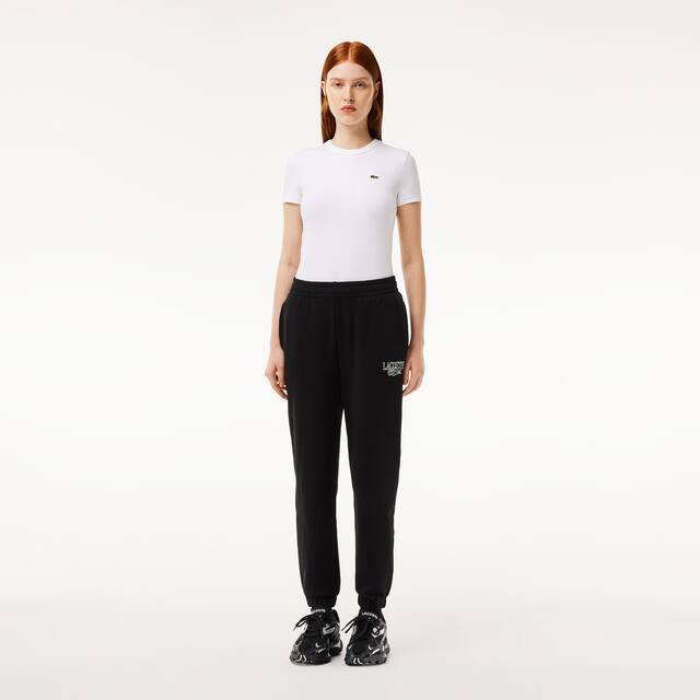 Pantalon de survêtement Jogger imprimé Lacoste Pantalons de survêtement - Noir - Lacoste - Femme