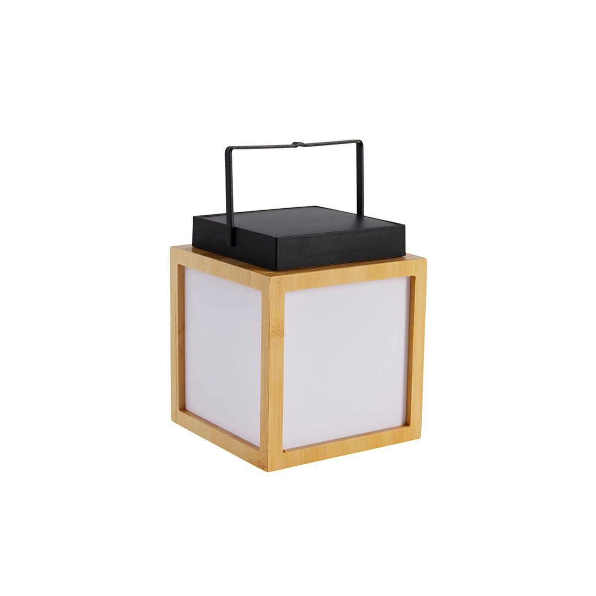 Tafellamp bamboe met vlam effect incl. LED IP44 solar oplaadbaar - Vega
