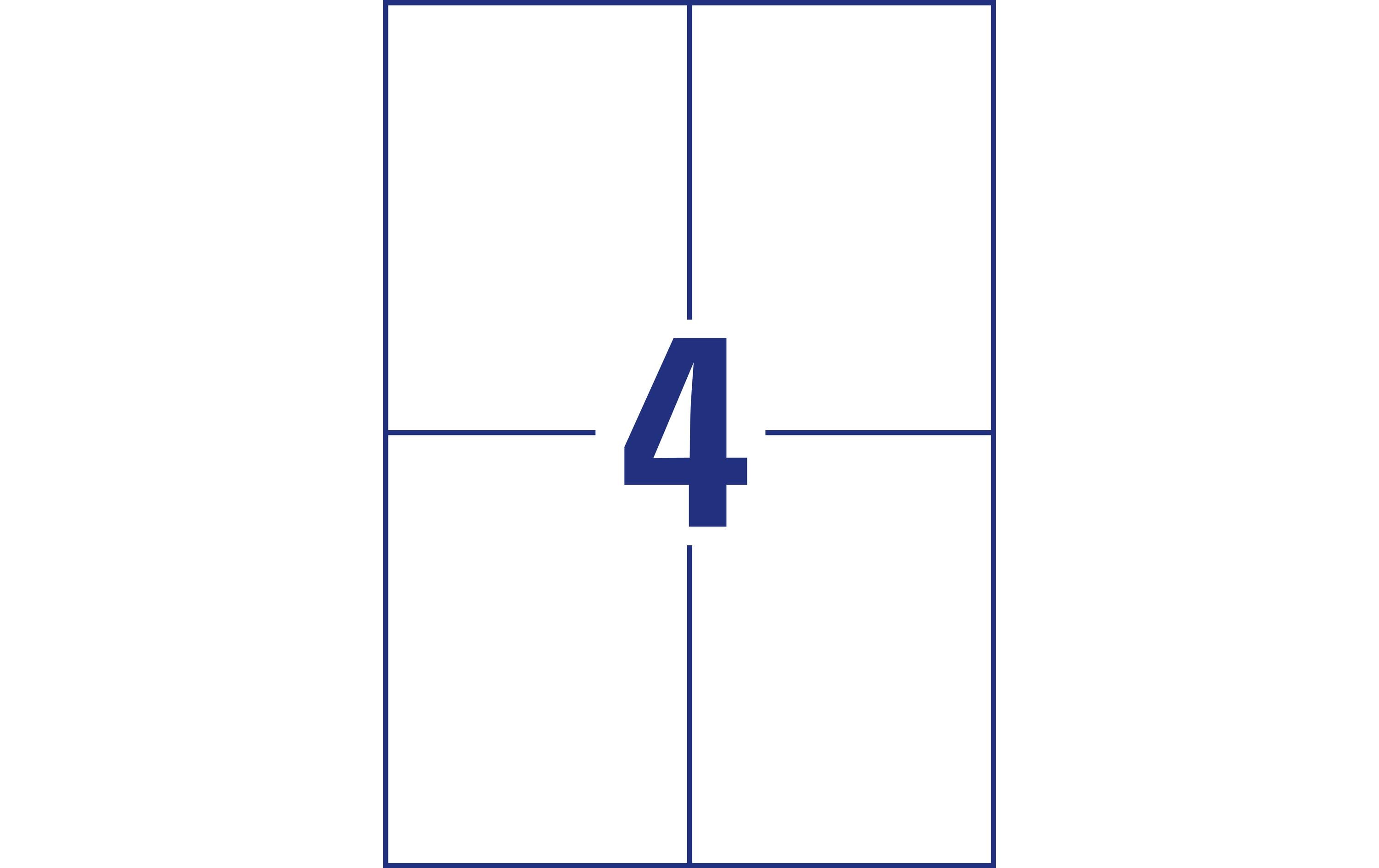 Universal-Etiketten 6124 105 x 148 mm, 10 BlattWeisse Aufkleber, permanent haftend