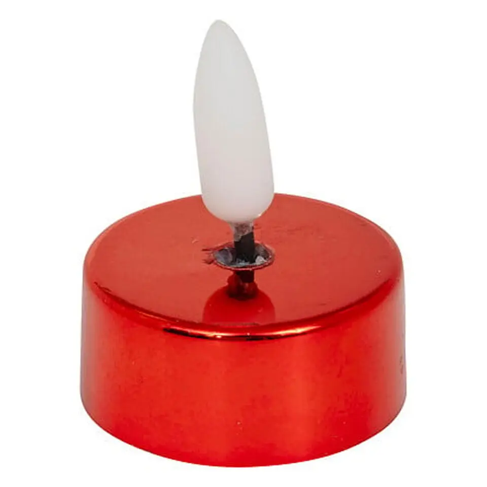 Feeric lights and christmas LED theelichtjes - 8x - rood - 5,5 cm