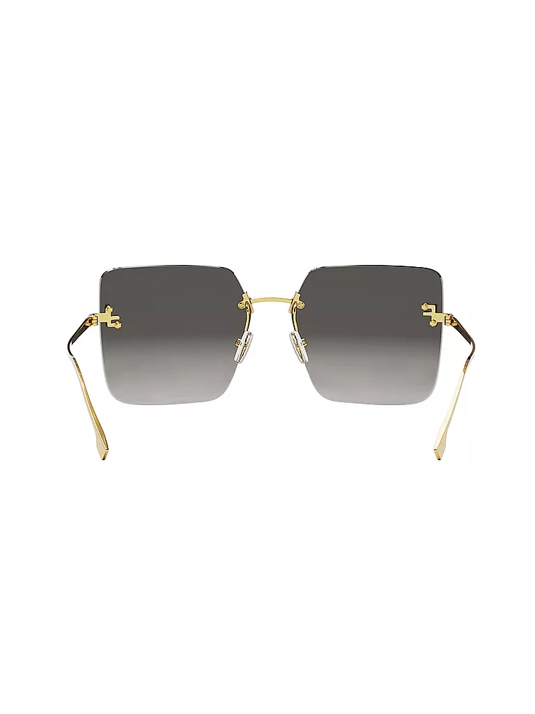 FENDI FENDI First Crystal goldene eckige Sonnenbrille gold