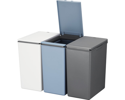 EKO Morandi Touch Bin met scharnierend deksel, 20 l, wit