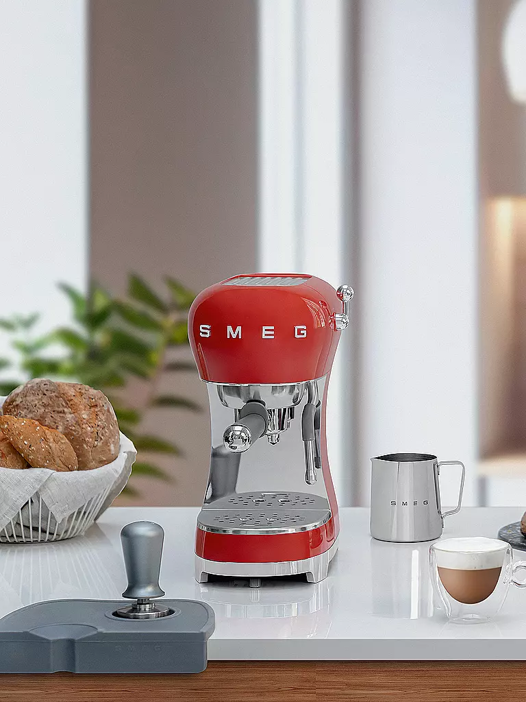 SMEG Espresso-Kaffeemaschine 50s Retro Style Rot ECF02BLEU rot