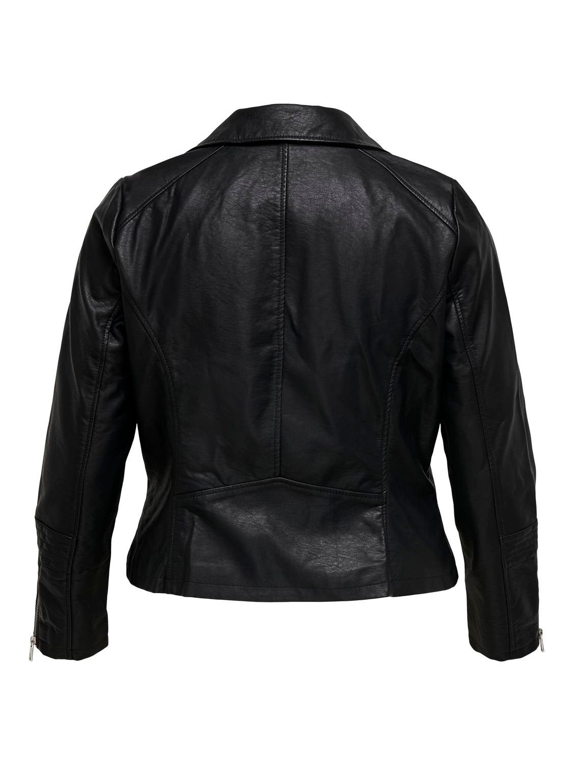 CAREMMY Bikerjacke in Lederoptik Black