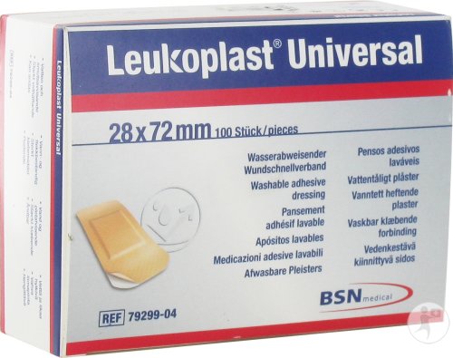 Bsn Medical Leukoplast Universal Pansement Adhésif Lavable 28x72mm 100 Pièces