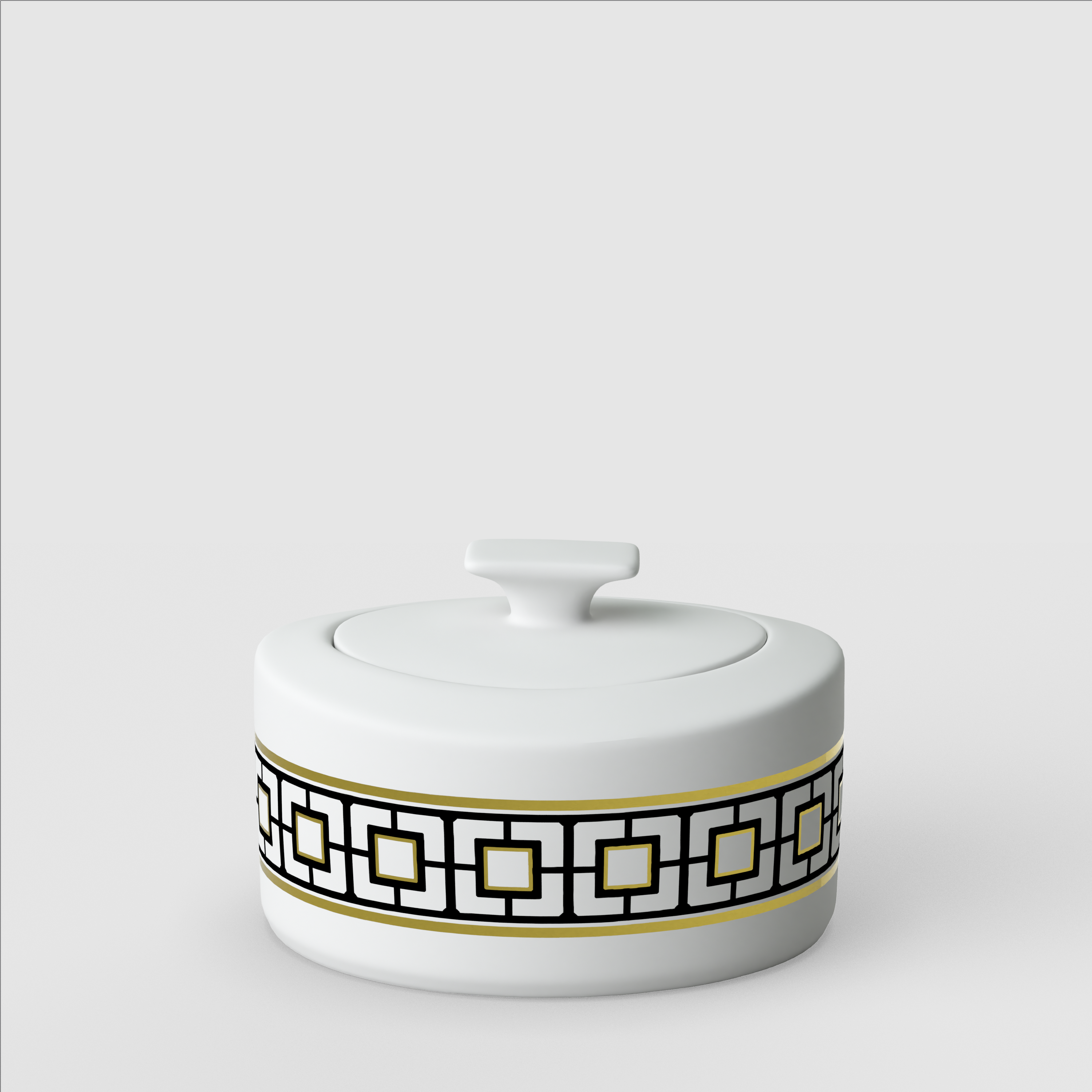 MetroChic Sugar bowl Multi-colored, 9.9 oz, Premium Bone Porcelain