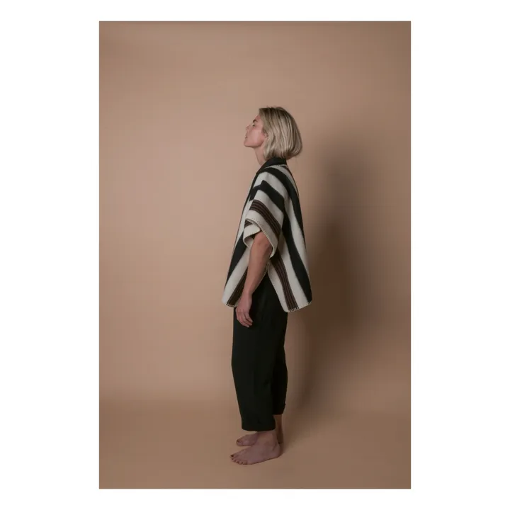 La Méricaine Poncho Long Blackfeet Laine Recyclée | Ecru