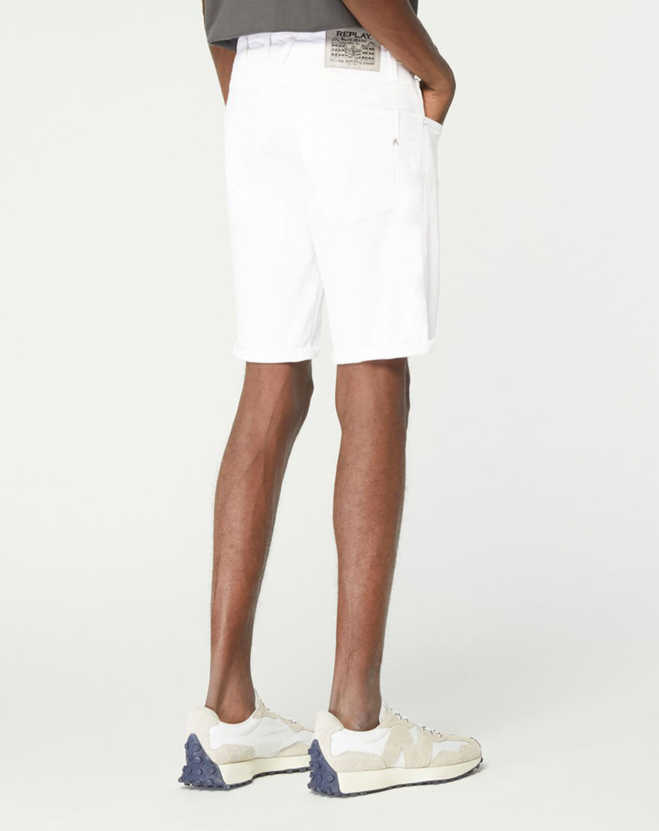 Replay Bermuda Basic blanc