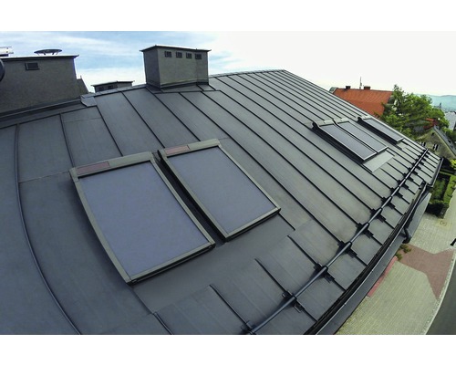 FAKRO AMZ Solar mesh zonnescherm, grafietgrijs, op zonne-energie, 55x78 cm (01)