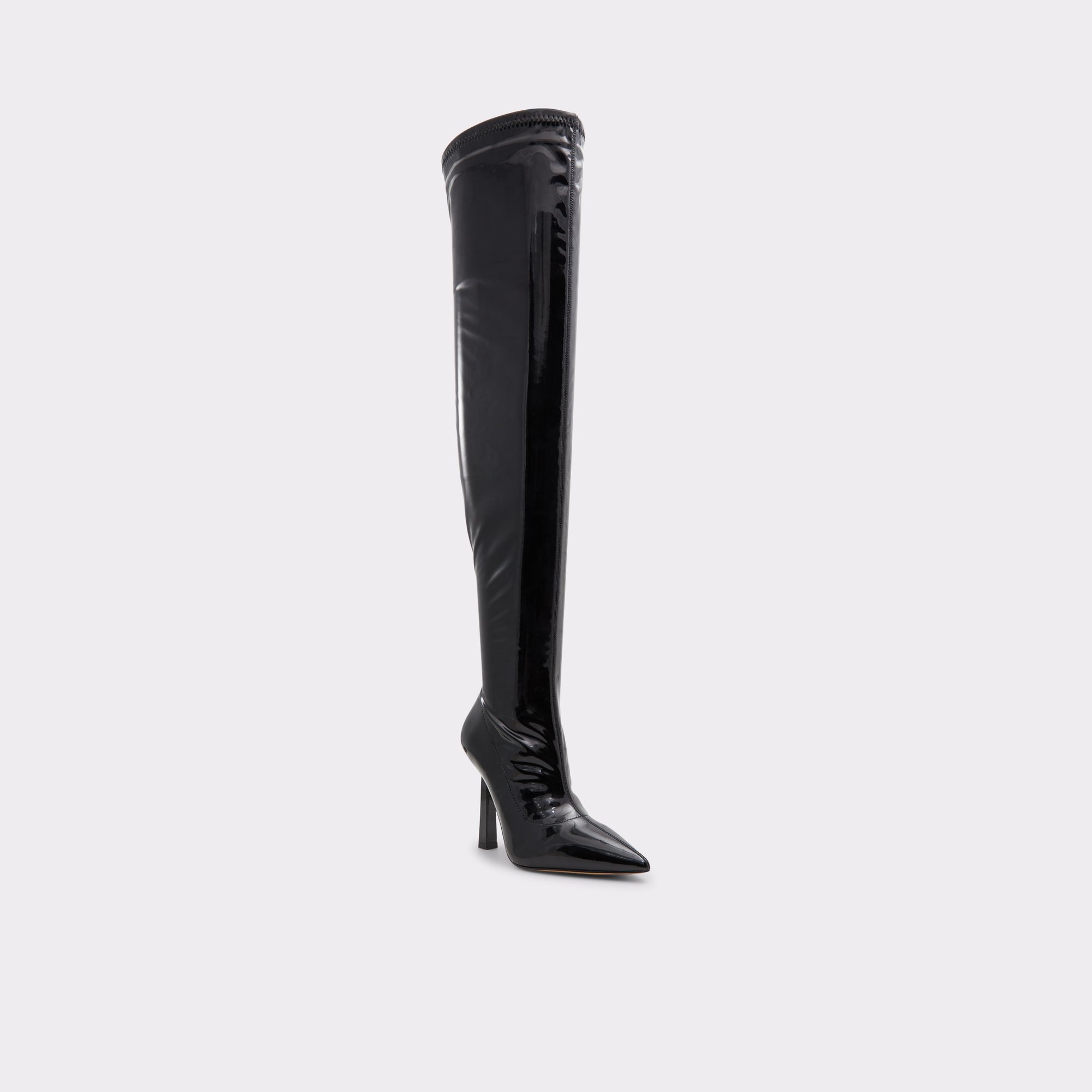 Nella Black Synthetic Patent Women Dress boots