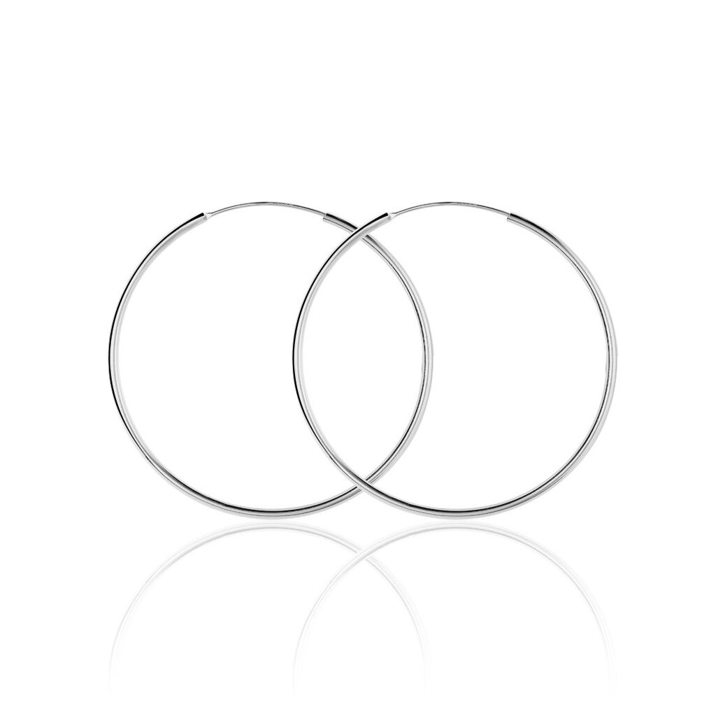 Créoles Argent Blanc Olympia
