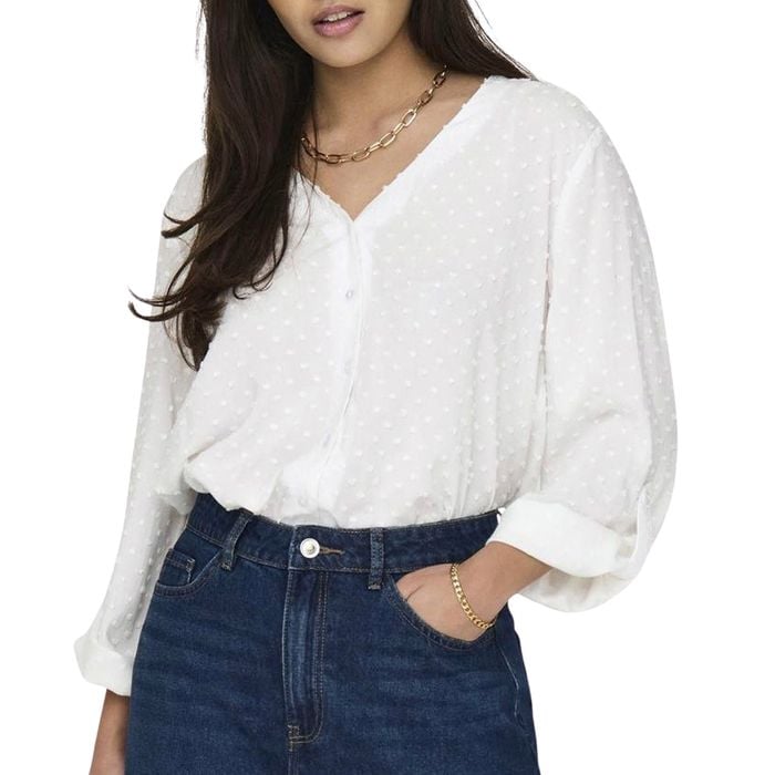 JDY Diana Life 7/8 Dobby Blouse Dames