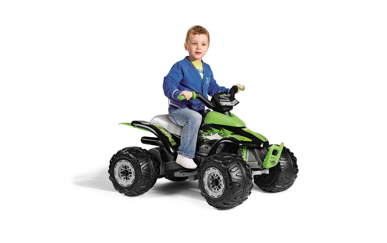 Quad Corral T-Rex 330W 12 V Grün<br>Elektrisches Kinderquad mit Licht und Sound