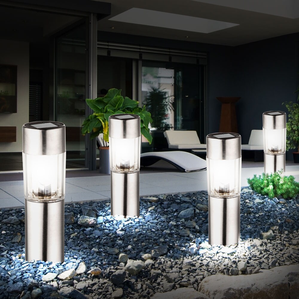 20 LED Edelstahl Solarlampen für den Außenbereich