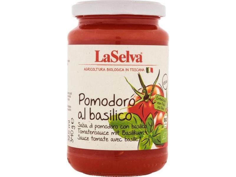 LaSelva Glas Bio Pomodoro al basilico 340 g Tomatensauce mit Basilikum