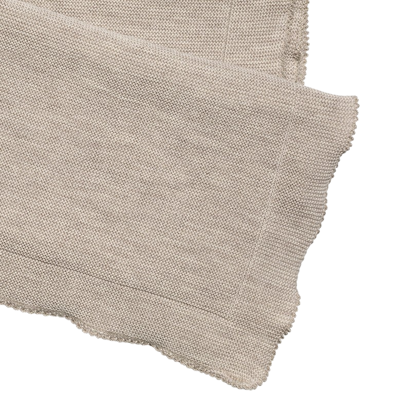 Babydecke Merinowolle beige-mélange