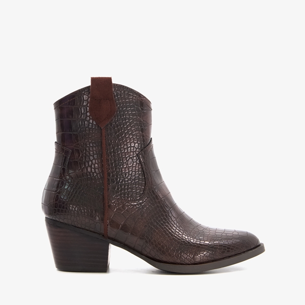 Blue Box dames western laarsjes bruin croco