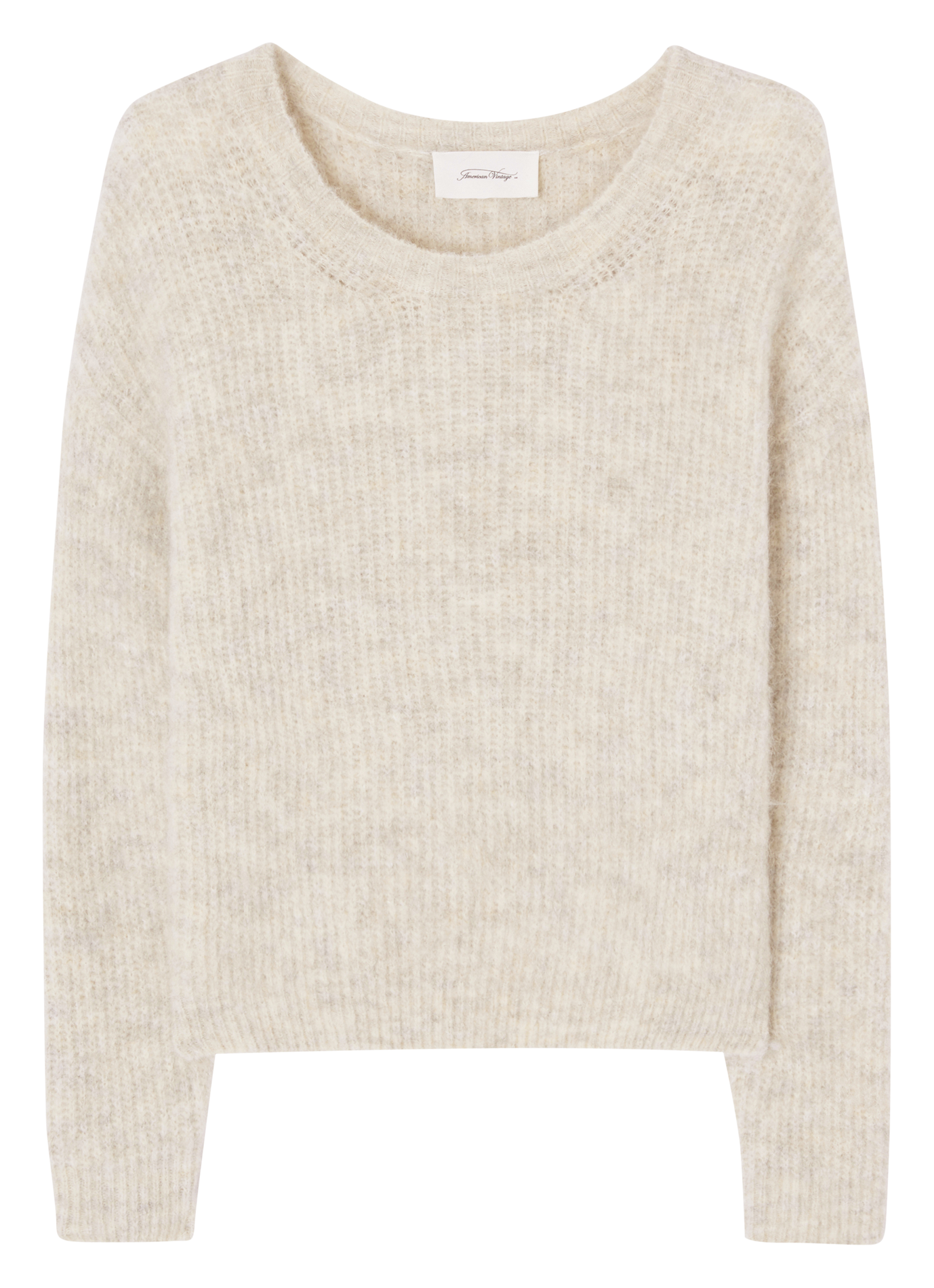 EAST - Pull col rond en laine mélangée | Beige