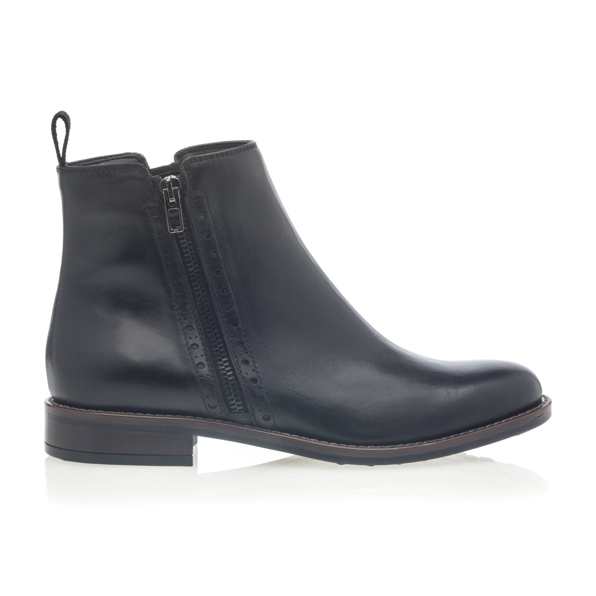 Bottines Femme en cuir noir