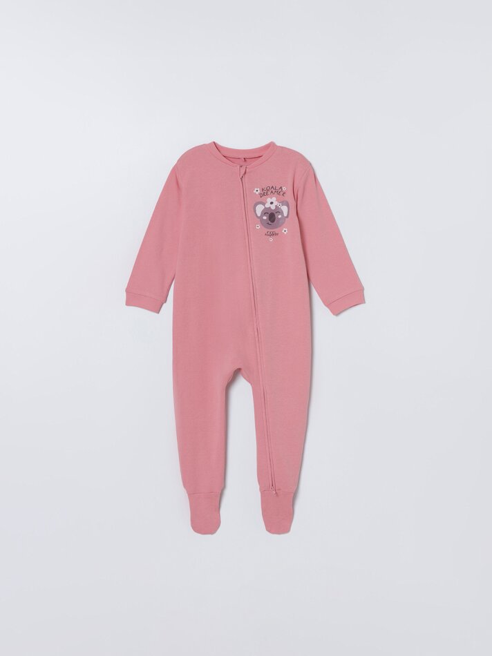 Conjunto com 2 pijamas com zíper - Rosa Claro