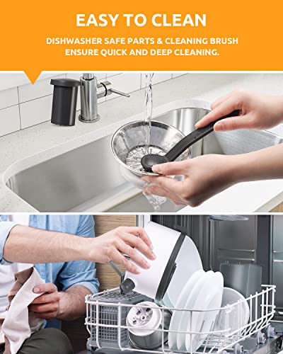 Presse agrumes avec moteur de 800 W, presse agrumes GDOR avec canal d'alimentation à grande bouche de 7,6 cm, fabricant de jus à double vitesse pour fruits et légumes, presse agrumes centrifuge avec : Cuisine et Maison