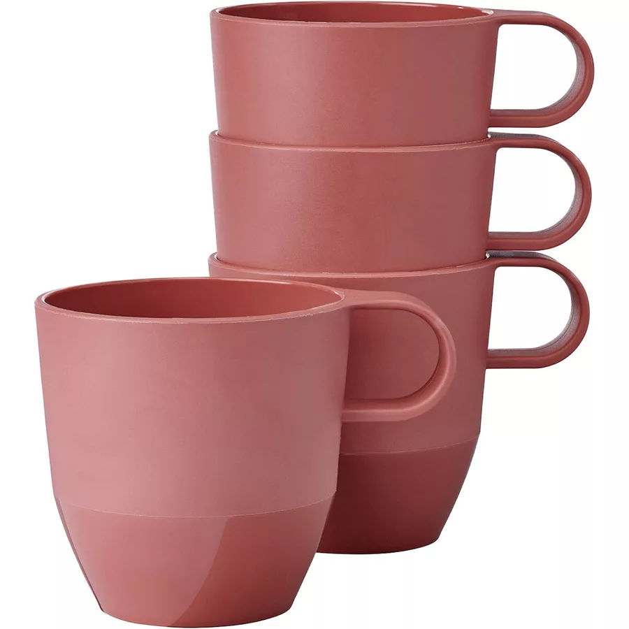 Mepal Henkelbecher Silueta 300 ml 4er Set rosa-rot