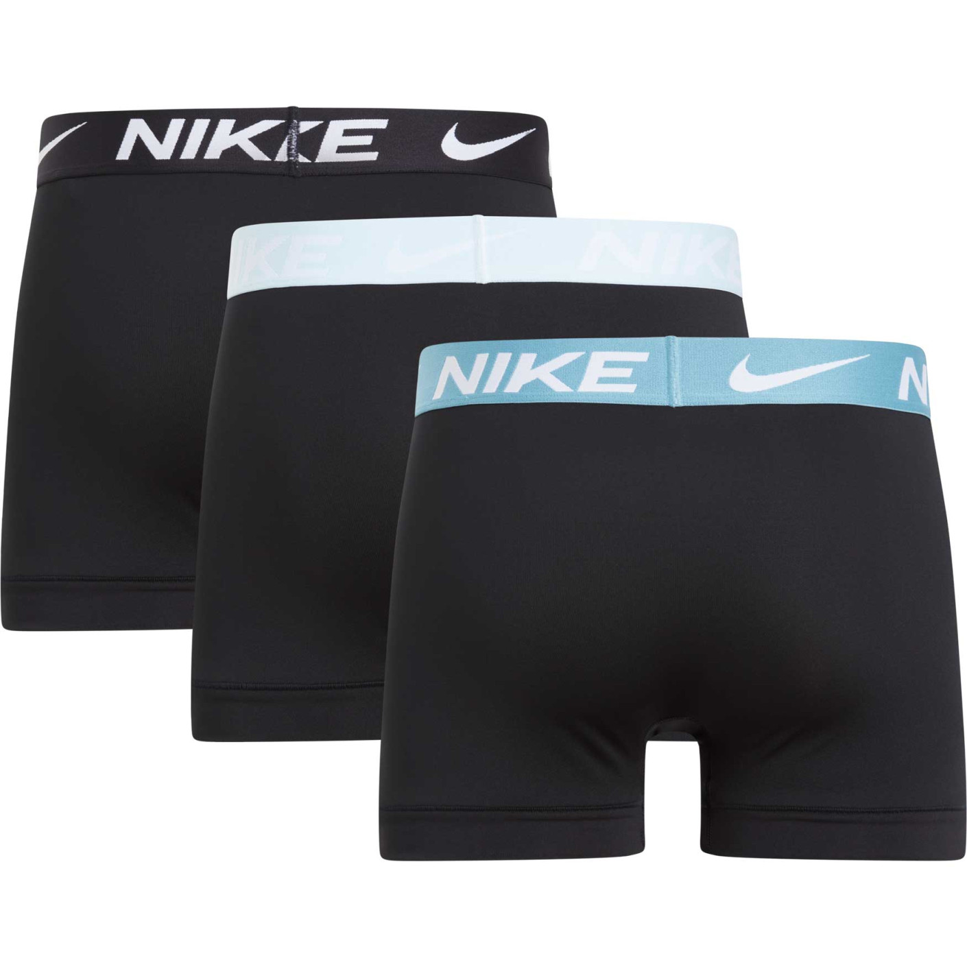 Nike Dri-FIT Ultra Stretch Micro Boxershort 3-Pack Zwart Lichtblauw Lichtgrijs